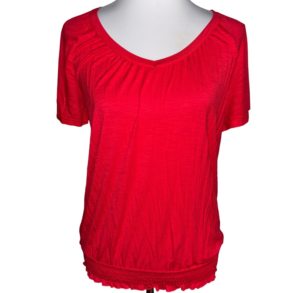 New Directions Vibrant Red Short Sleeve Tee
